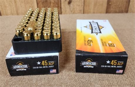 .45 Auto Factory Ammo - 100rds.