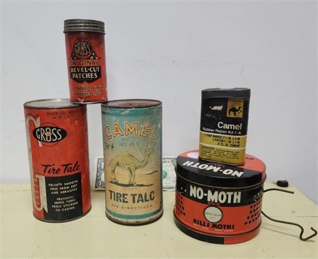 Antique Tire Patch Cans