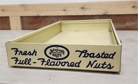 Vintage Metal Johnson's Nuts Drawer - 14x24