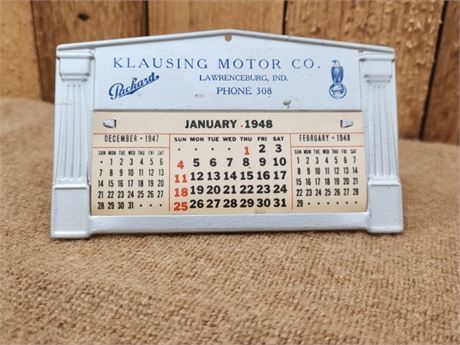 1948 Antique Desk Top Calendar