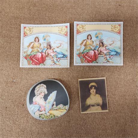 Antique Hat Box Labels - Assorted