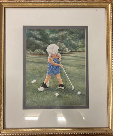 “Daddy’s Caddie by Shipman. 19 1/2” x 22 1/2”