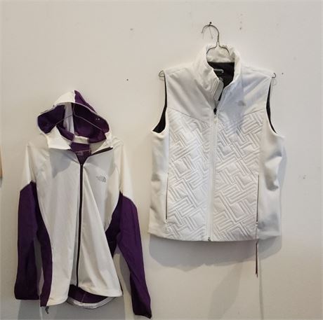 New North Face Vest * Base Layer Hoodie - XL ladies