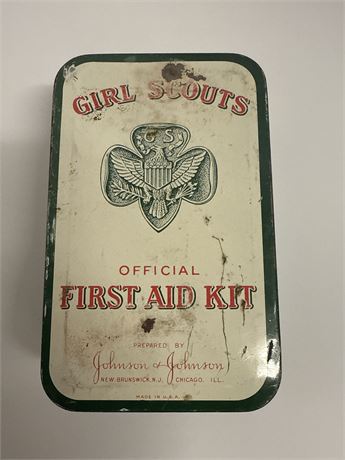 Girl Scouts official first aid kit prepared by Johnson and Johnson