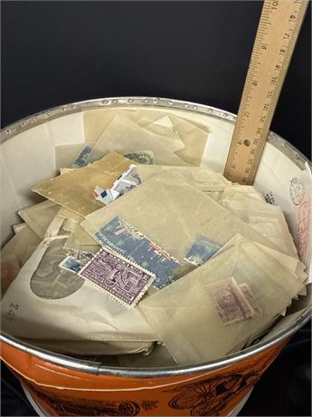 Large crate of stamps vintage